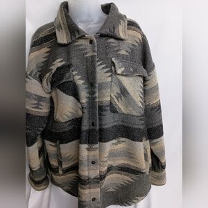 FORNIA Western Vintage Style Button-Up Winter‎ Shacket Jacket (#221)
